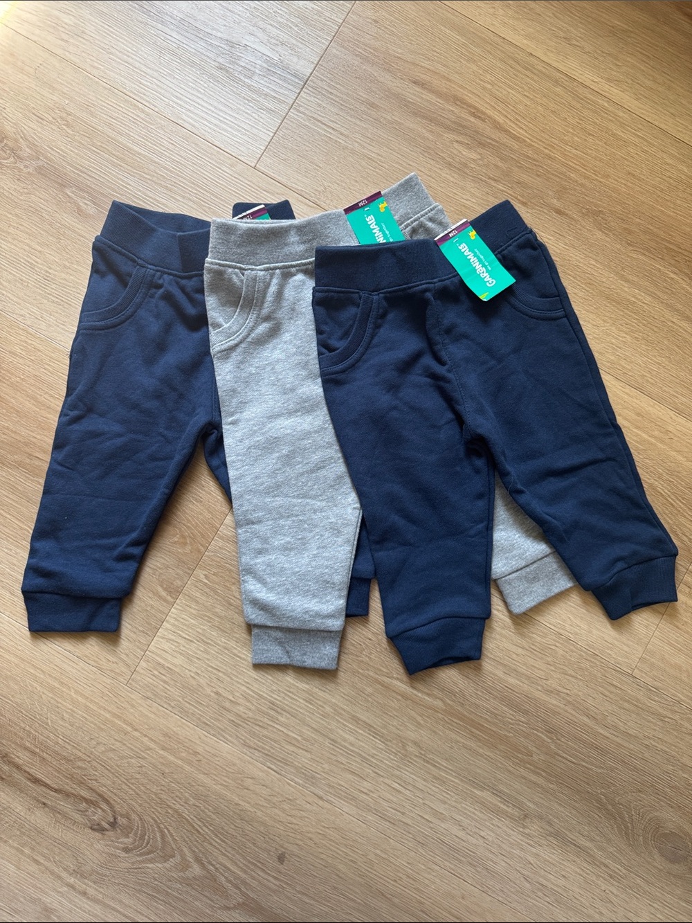 Garanimals Navy and Gray Kids Jogger Pants - 3 Pack
